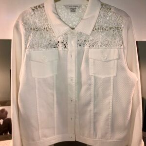 Erin London Women's Cream Lace Jacket